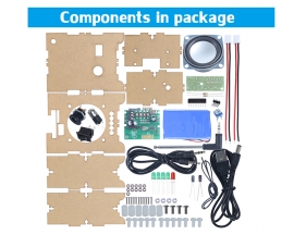 DIY Kit Bluetooth-Compatible Amplifier, 87.0-108.0MHz FM Radio Receiver Kit, U-disk/TF Card Music Player Module with Battery